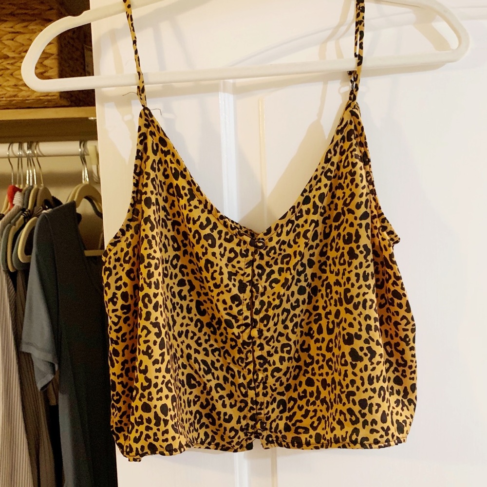 Leopard Button Down Cami
